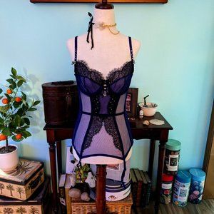 Victoria's Secret Indigo Crystal Basque 34C
